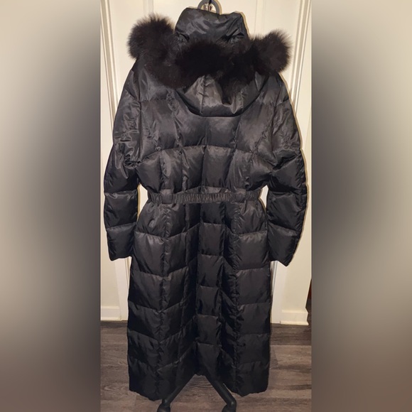 1 Madison Luxe Women's Down-Filled Coat with Front Vestee Black Size Large - Picture 8 of 13